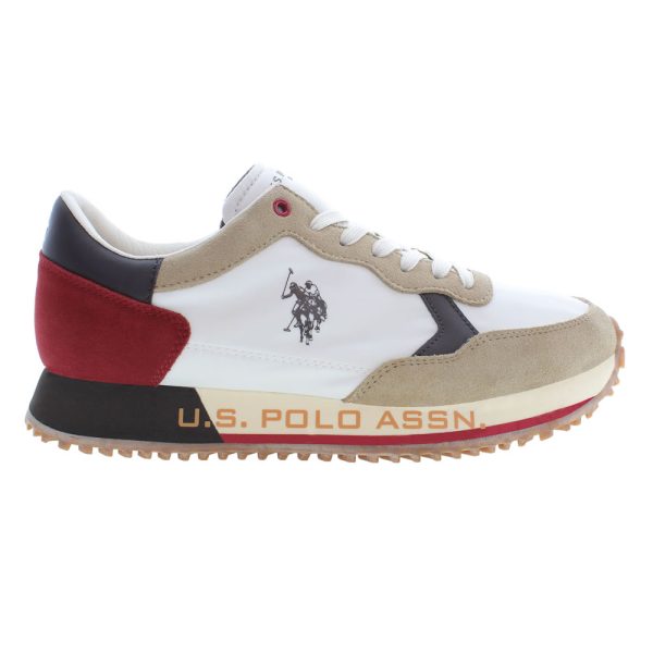 U.S POLO ASSN. Ανδρικά Sneakers Λευκά - Μπεζ CLEEF001M-3NS2_CUO-RED01