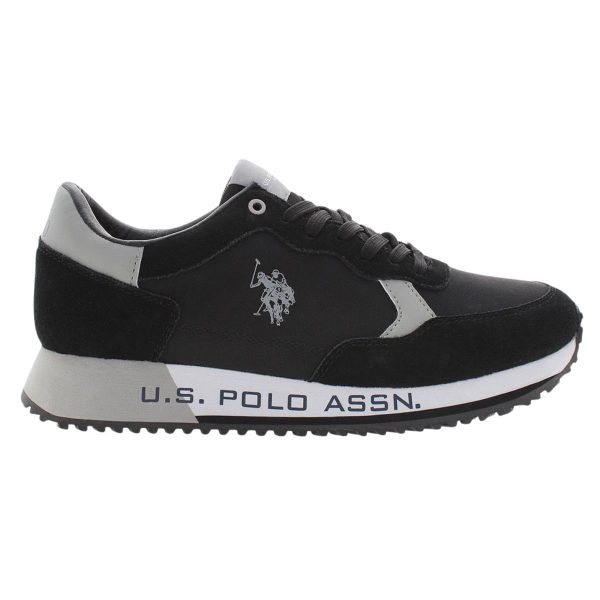 U.S.POLO ASSN, Ανδρικά Sneakers, Suede Sneakers, Sneakers με Κορδόνια, Sneakers Μαύρα, CLEEF005-BLK