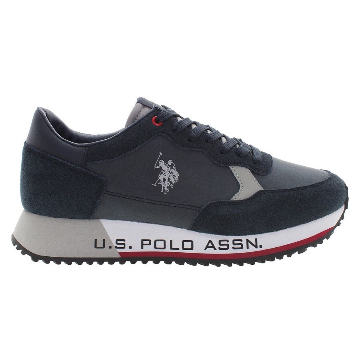 U.S.POLO ASSN, Ανδρικά Sneakers, Suede Sneakers, Sneakers με Κορδόνια, Sneakers Μαύρα, CLEEF005-DBL