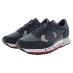 U.S.POLO ASSN, Ανδρικά Sneakers, Suede Sneakers, Sneakers με Κορδόνια, Sneakers Μαύρα, CLEEF005-DBL