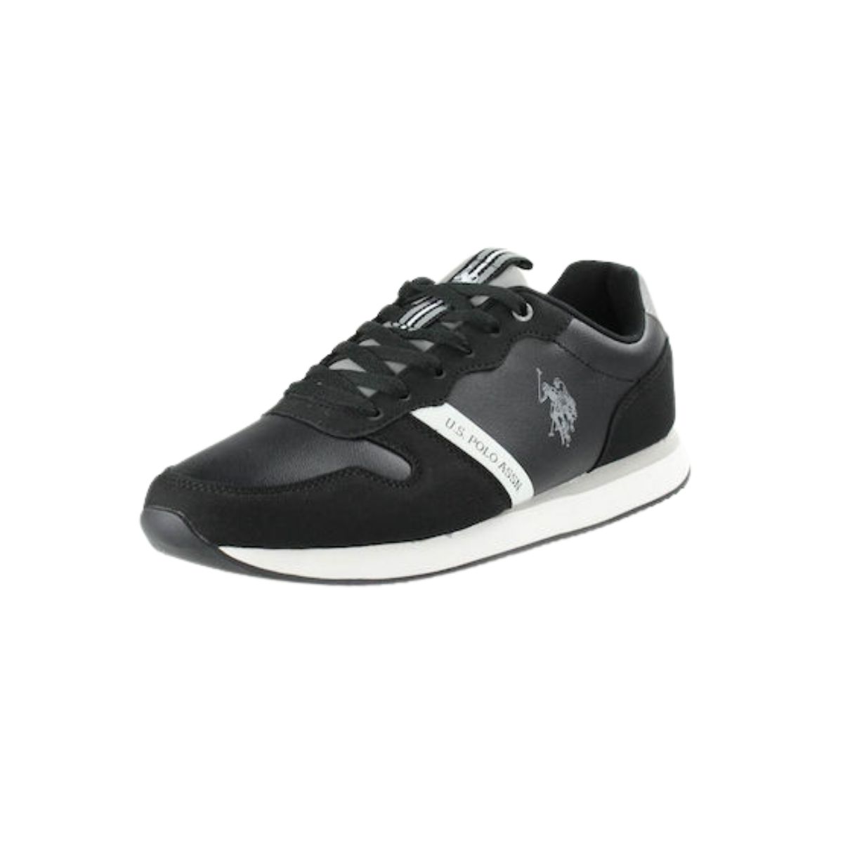 U.S.POLO ASSN, Ανδρικά Sneakers, Sneakers με Κορδόνια, Sneakers Μαύρα, NOBIL009A-BLK