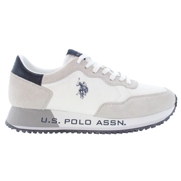 U.S.POLO ASSN. Ανδρικά Sneakers, Sneakers με Κορδόνια, Sneakers Λευκά, CLEEF006-WHI