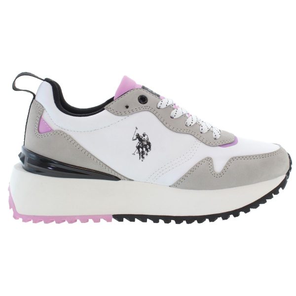 U.S.POLO ASSN. Sneakers, Γυναικεία Sneakers, Sneakers με Κορδόνια, BAYLE001-WHI-LIL02
