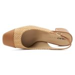 ΓΟΒΕΣ SLINGBACK ΑΠΟ ΔΕΡΜΑ ΚΑΙ RAFFIA