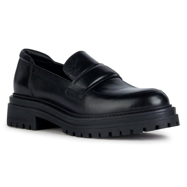 GEOX Iridea Woman, Γυναικεία Loafers, Δερμάτινα Loafers, Loafers Black, D36HRA00043C9999