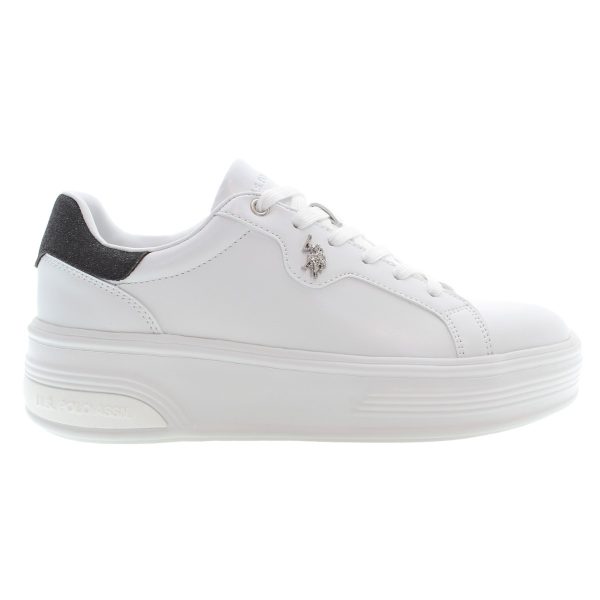 U.S.POLO ASSN., Γυναικεία Sneakers, με Κορδόνια, White ASUKA005A-WHI-BLK01