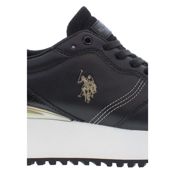 U.S.POLO ASSN., Γυναικεία Sneakers, Sneakers με Κορδόνια, Sneakers μαυρα, BAYLE002-BLK-GOL01