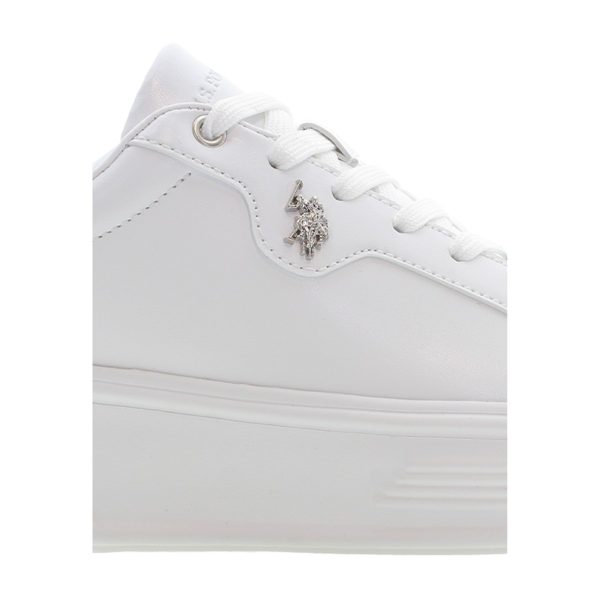 U.S.POLO ASSN., Γυναικεία Sneakers, με Κορδόνια, White ASUKA005A-WHI-BLK01