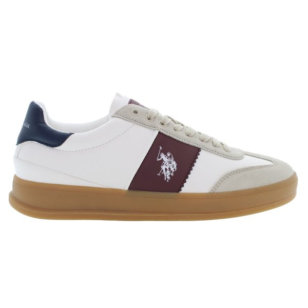 U.S.POLO ASSN., Ανδρικά Sneakers με Κορδόνια, Sneakers Λευκά, CAMPY001A-CRE-BOR01