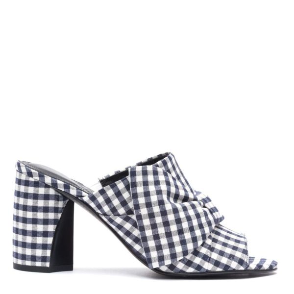 WHAT FOR Γυναικείο mule καρό με φιόγκο 238477WF40